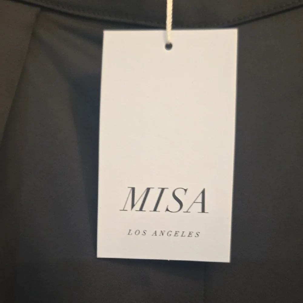 Misa Los Angeles Black Flowing Wide-Leg Pants - Picture 2 of 8